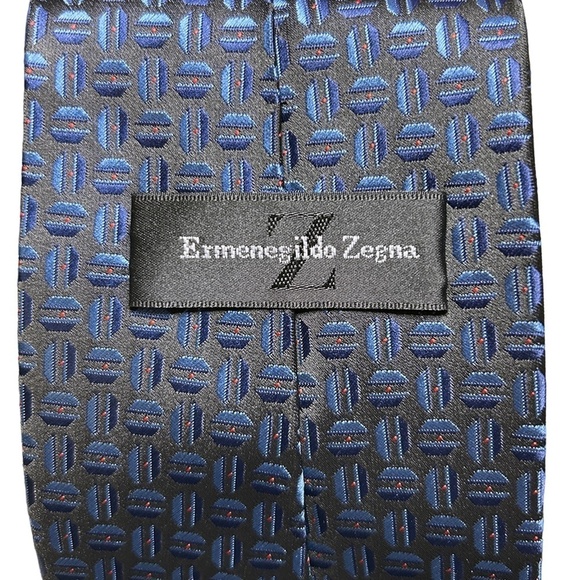 Ermenegildo Zega Woven Textured Necktie 100% Silk Branded Men's Designer Fashion - Picture 4 of 8